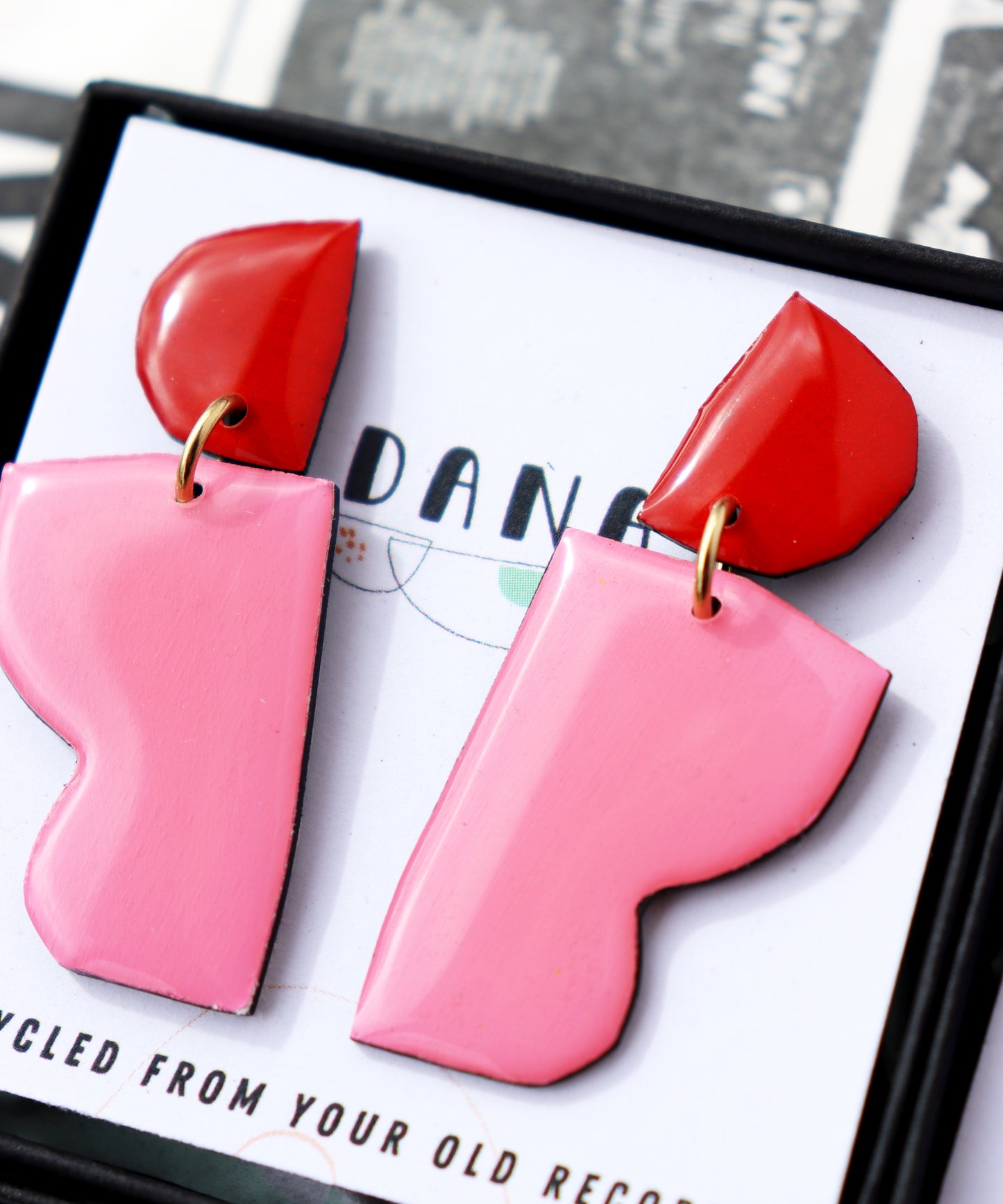 LOLLI in pink and red / contemporary upcycled Irish design