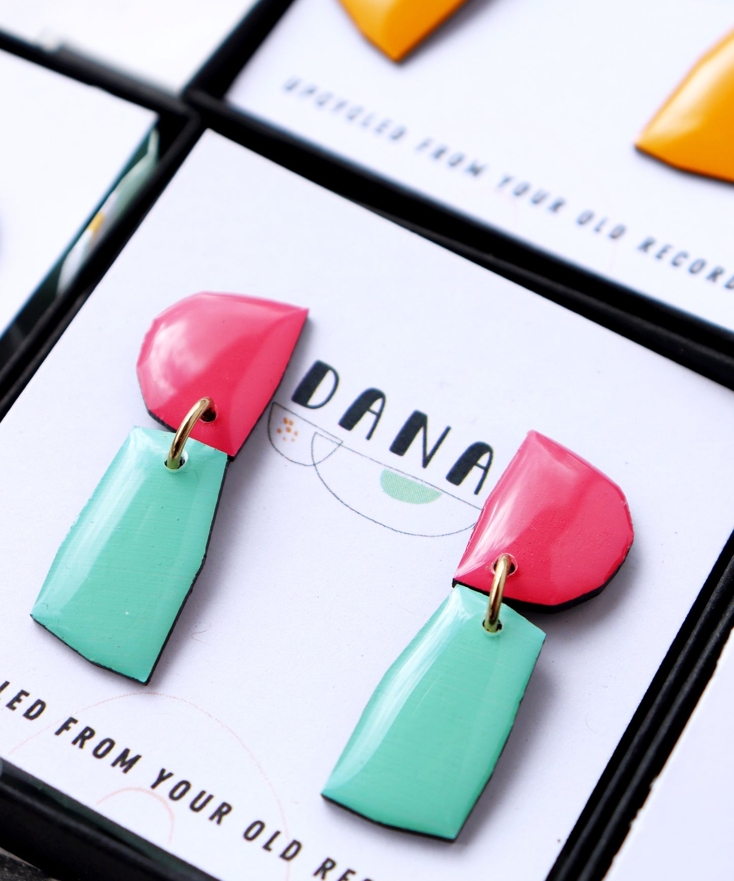 MINNIE in mint & pink / recycled Irish jewellery