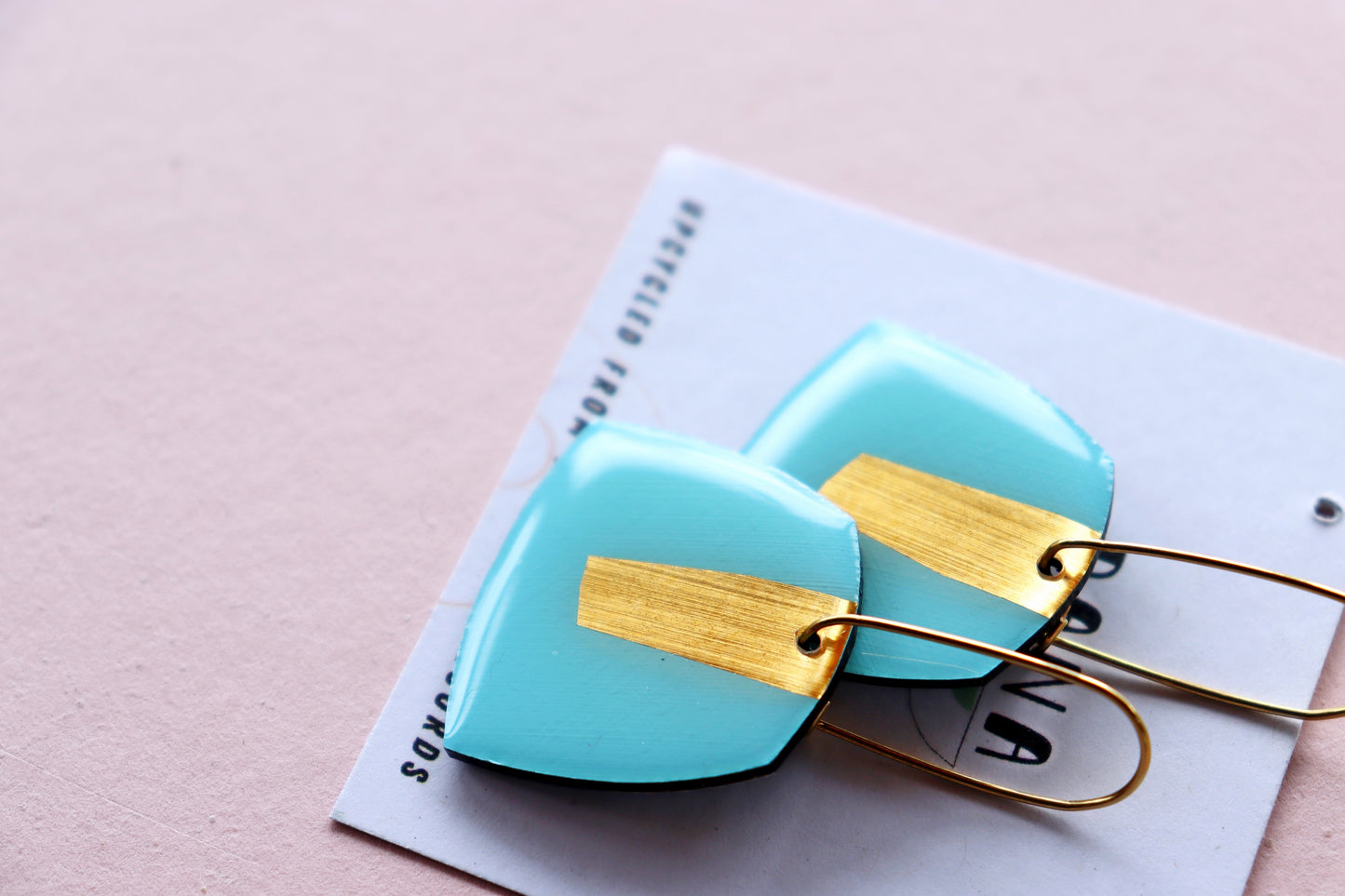 BETTY no.2 in 8 colours / contemporary upcycled colourful earrings handmade in Ireland