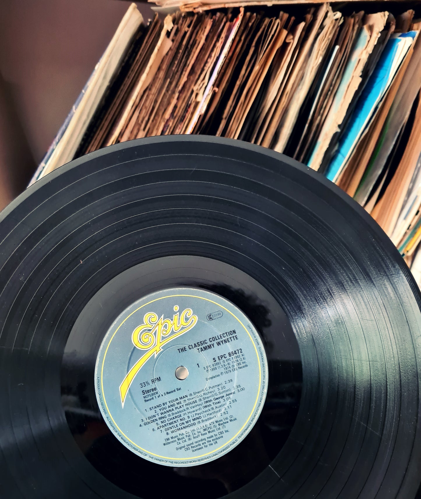 A pair of very EPIC upcycled vinyl record earrings