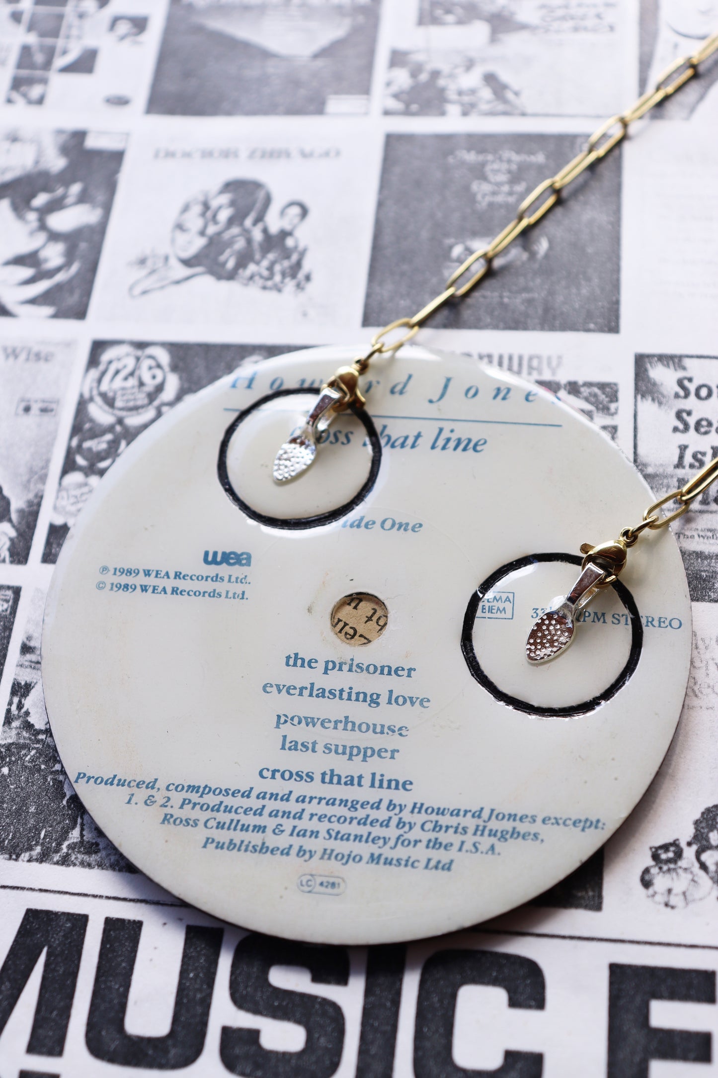 "Nostra" one of a kind abstract contemporary art necklace / recycled jewellery