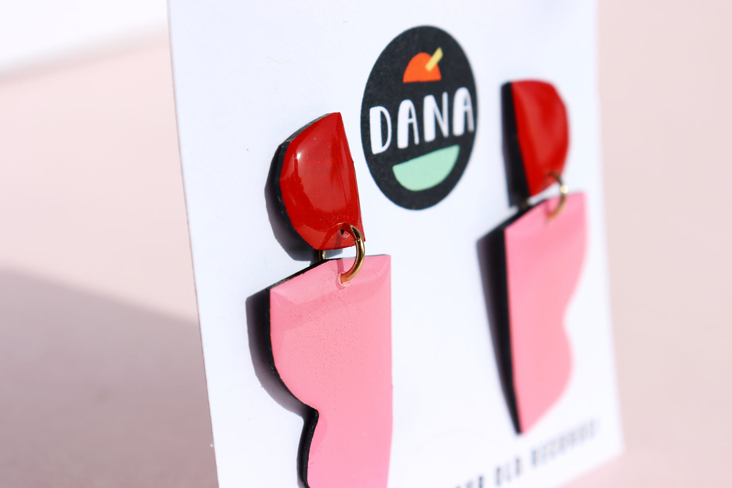 LOLLI in pink and red / contemporary upcycled Irish design
