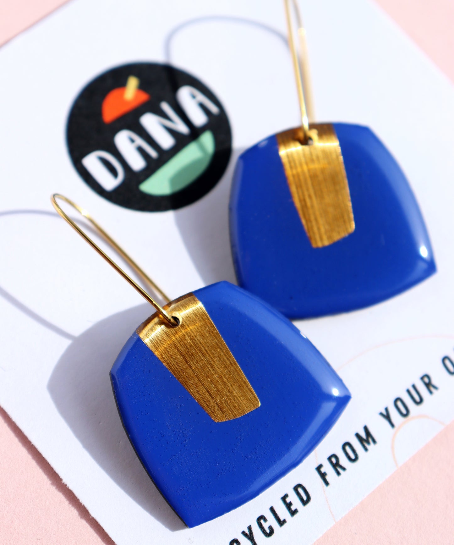 BETTY no.2 in 8 colours / contemporary upcycled colourful earrings handmade in Ireland