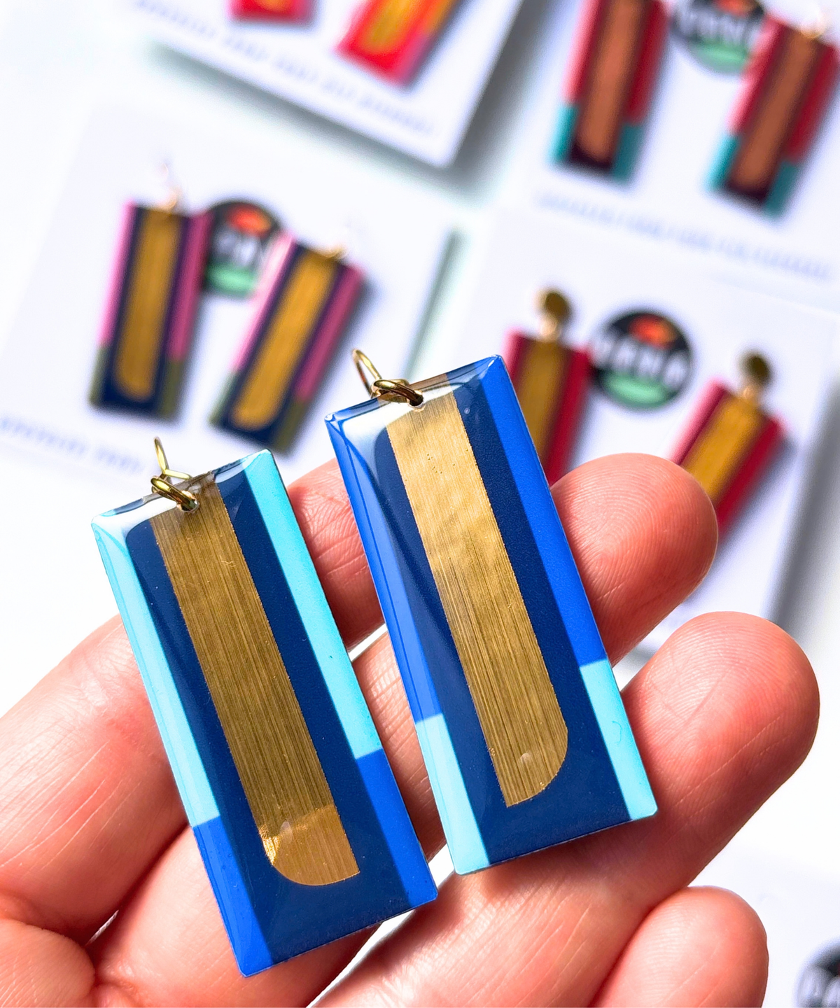 LORA | long and elegant yet funky earrings on hooks OR posts | pick your favourite