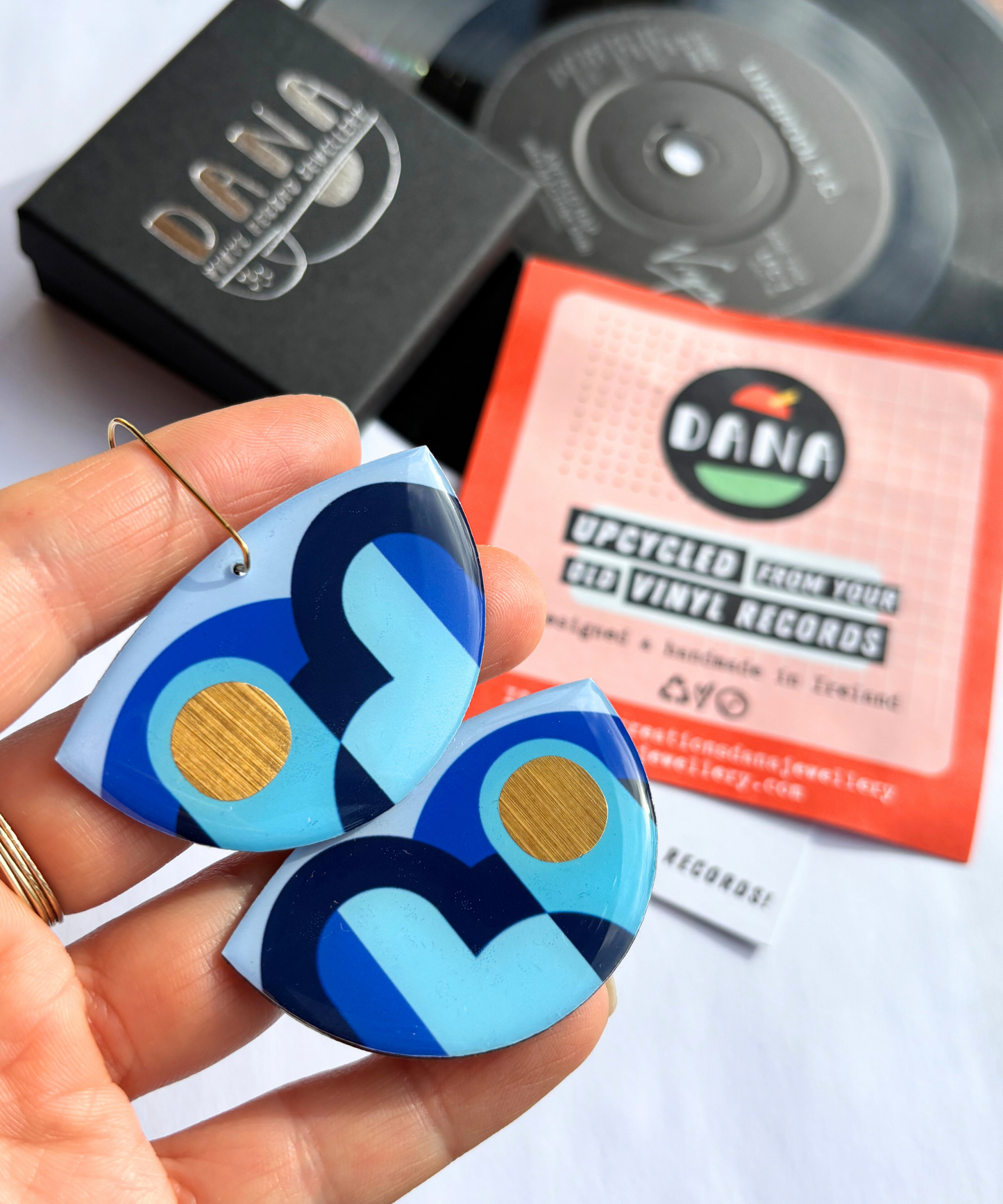 LOLA NO.3  in tones of blue with a lush gold accent