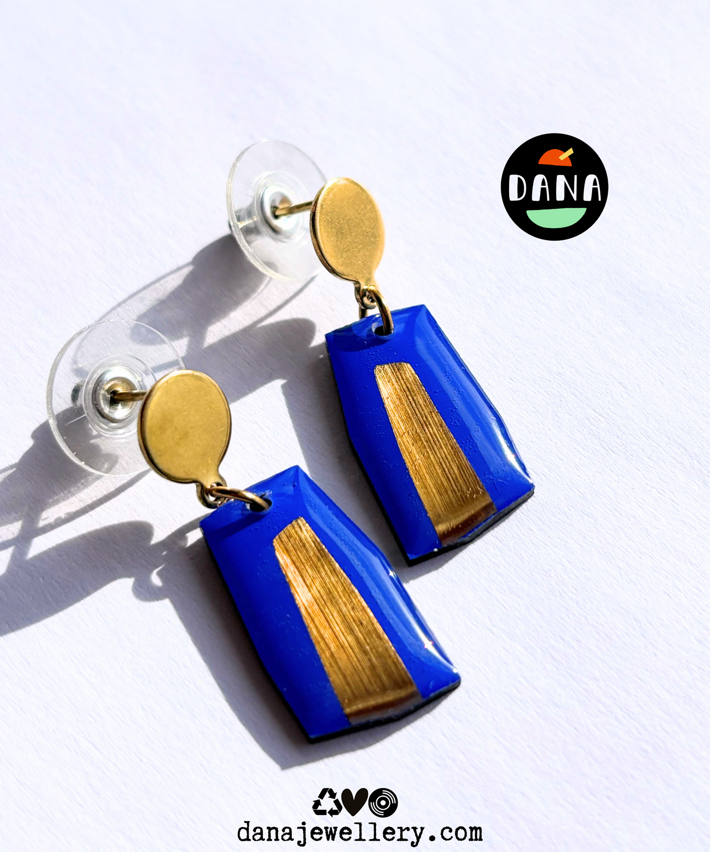 ELLA in royal blue OR light blue with a lush gold accent