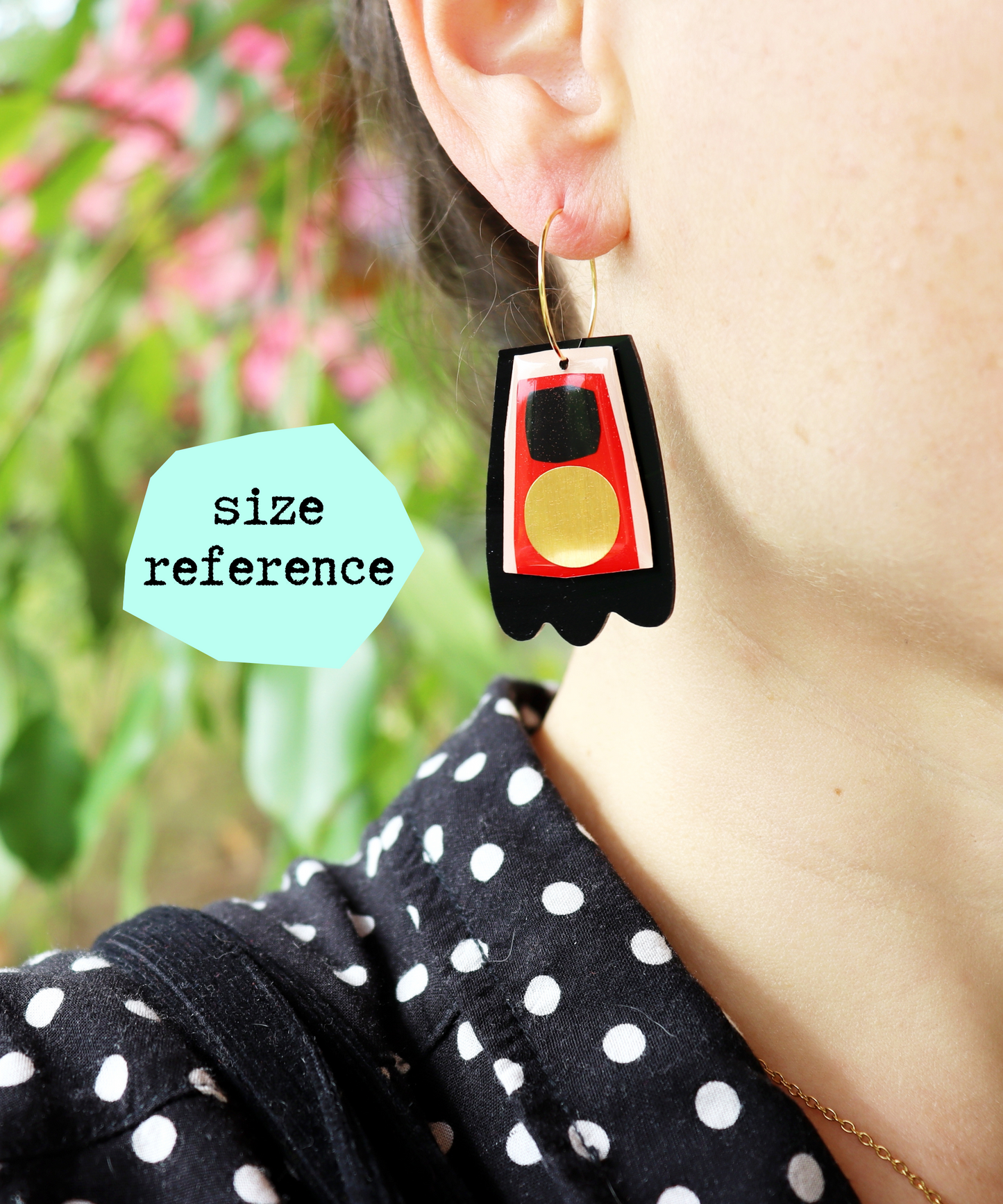 40% OFF Upcycled vinyl record earrings in hot pink, black and copper / unique Irish design