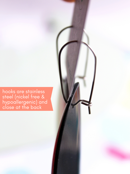 50% OFF / large upcycled contemporary earrings in yellow and gold by DANA