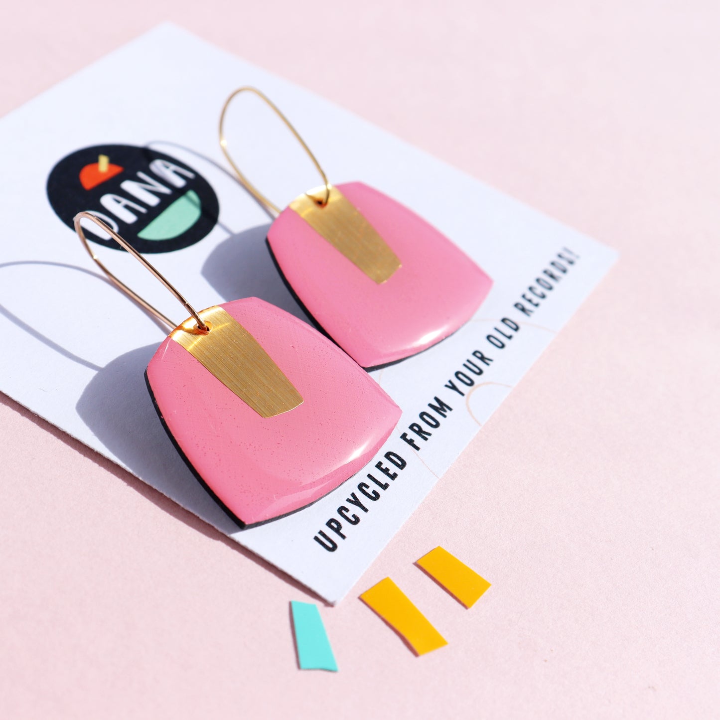 BETTY no.2 in 8 colours / contemporary upcycled colourful earrings handmade in Ireland
