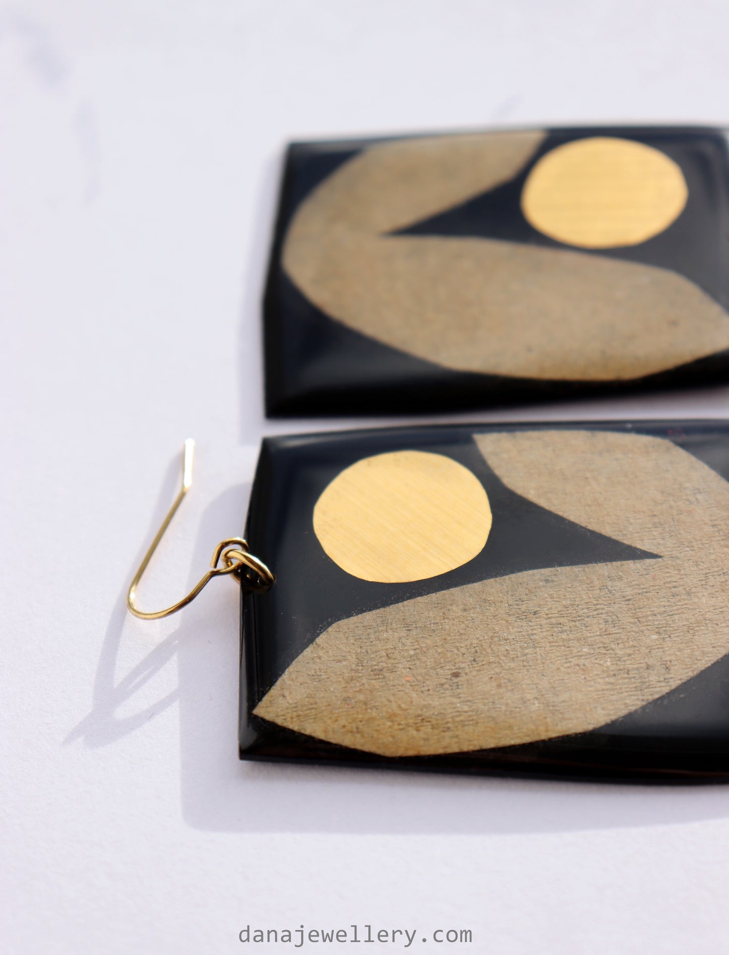 Pretty bold ONE OF A KIND statement abstract vinyl record earrings