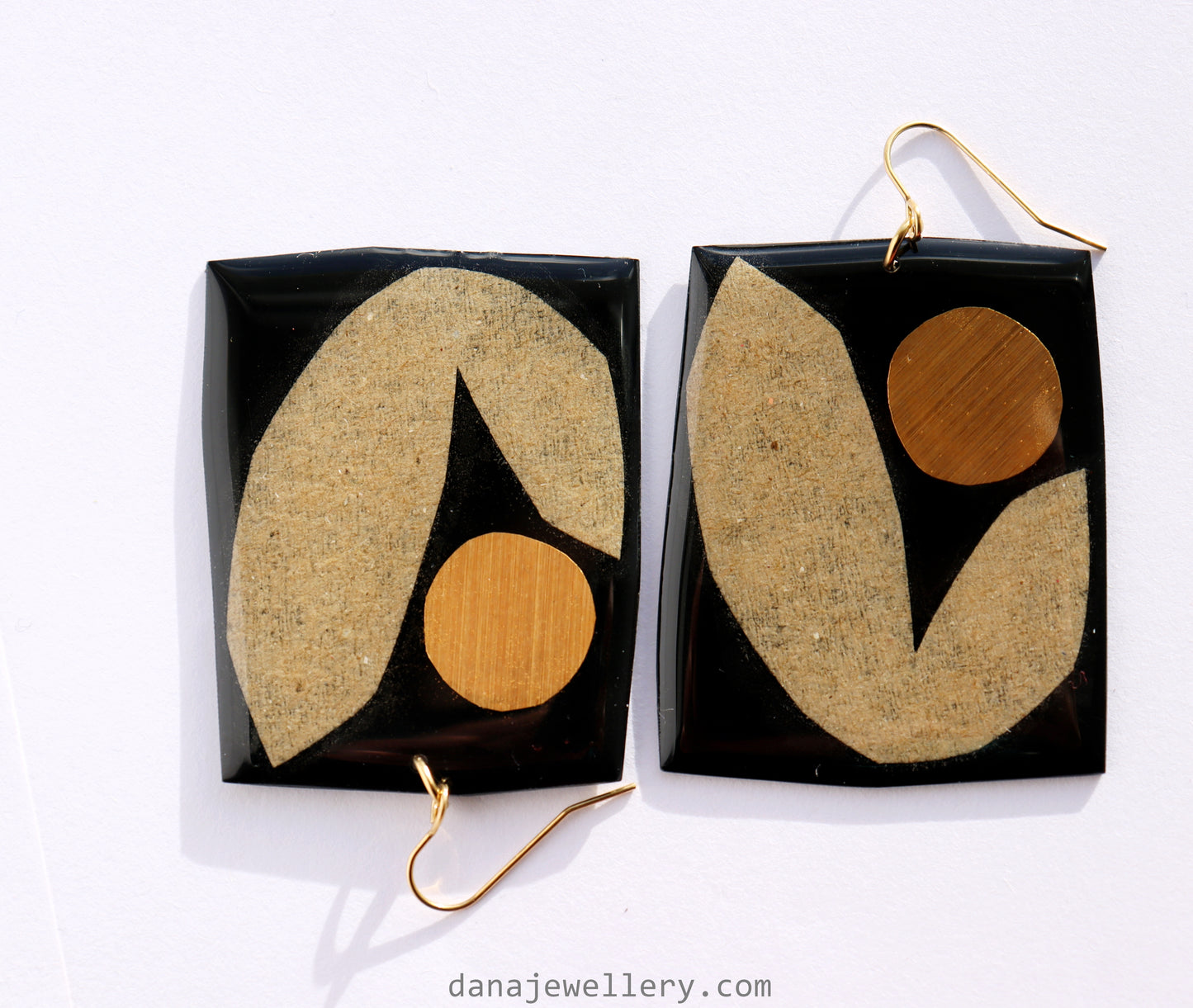 Pretty bold ONE OF A KIND statement abstract vinyl record earrings