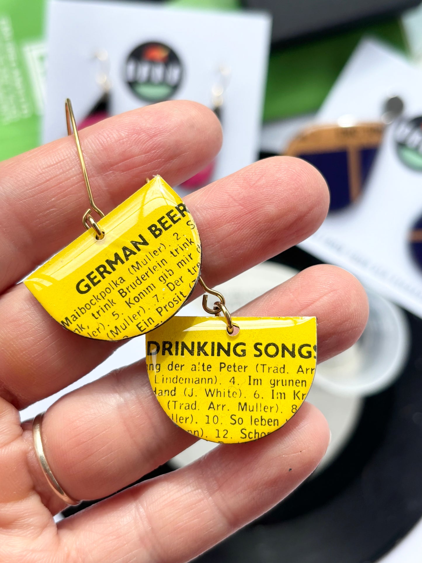 GERMAN BEER DRINKING SONGS | fun quirky yellow earrings