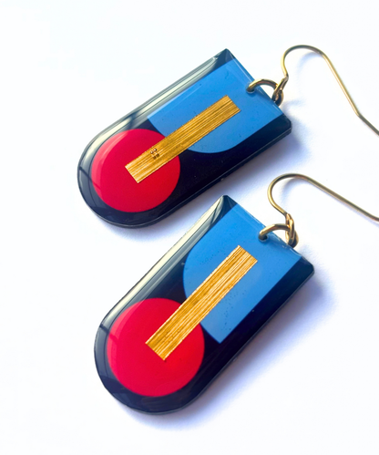 BESS | mid century modern inspired colourful geo earrings | pick your favourite