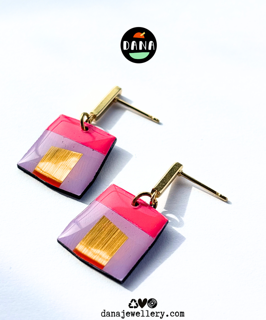 BETTE in neon pink, lilac, and gold