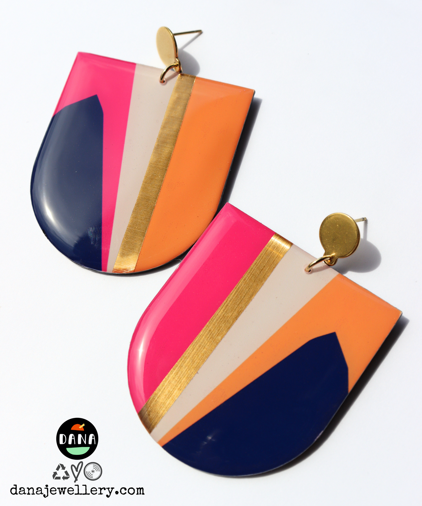 NIKKI no.2 / statement upcycled vinyl record earrings