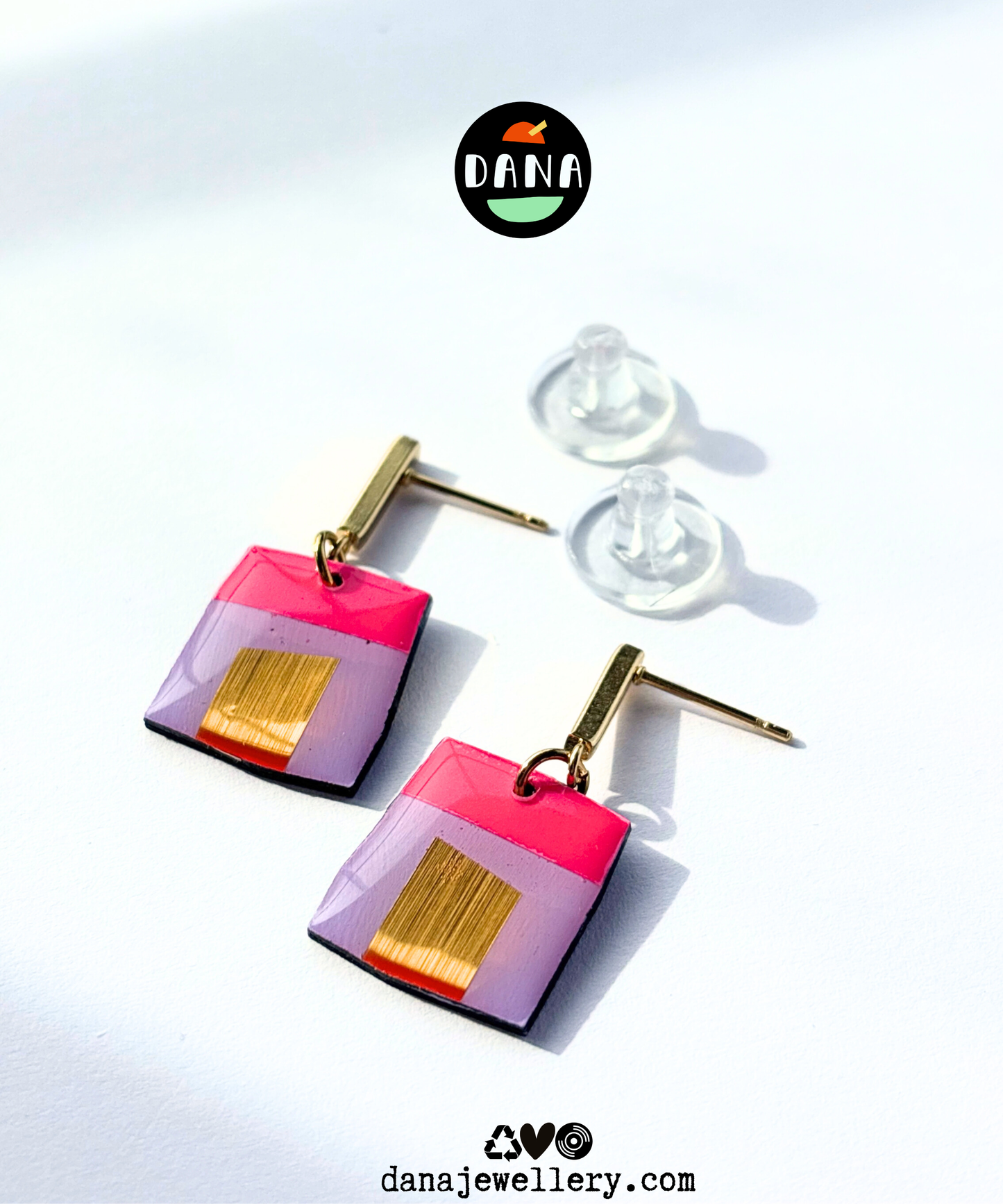 BETTE in neon pink, lilac, and gold