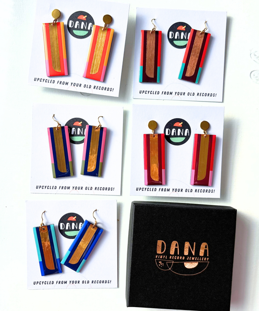 LORA | long and elegant yet funky earrings on hooks OR posts | pick your favourite