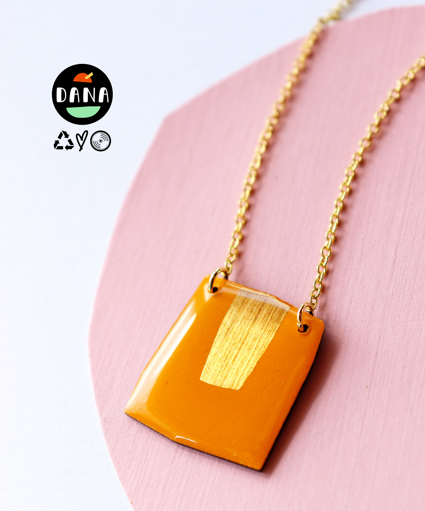 modern sustainable necklace made in Ireland / yellow & gold / PATSY