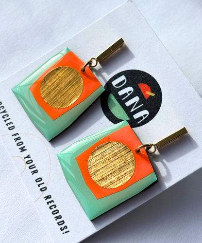 BOCA in mint green, orange, and gold