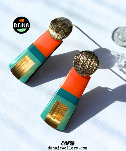 MAE in teal, turquoise, orange, gold