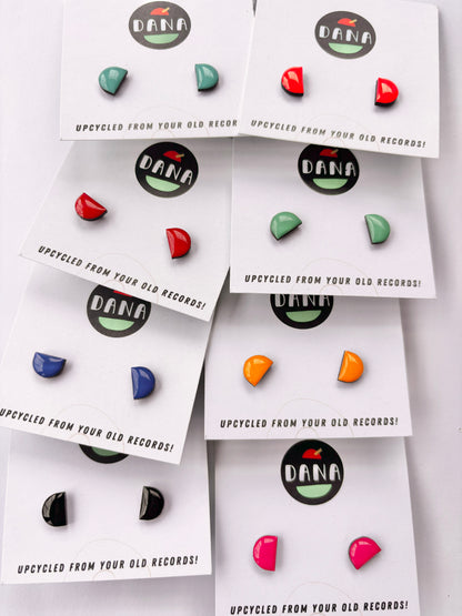 50% OFF half moon studs / 8 colours / limited availability