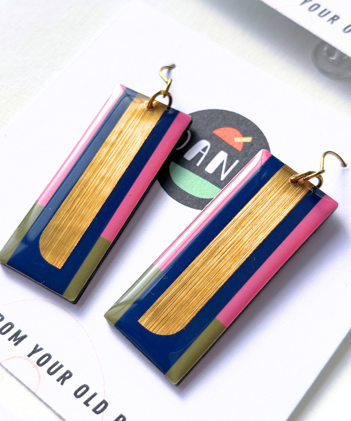 LORA | long and elegant yet funky earrings on hooks OR posts | pick your favourite