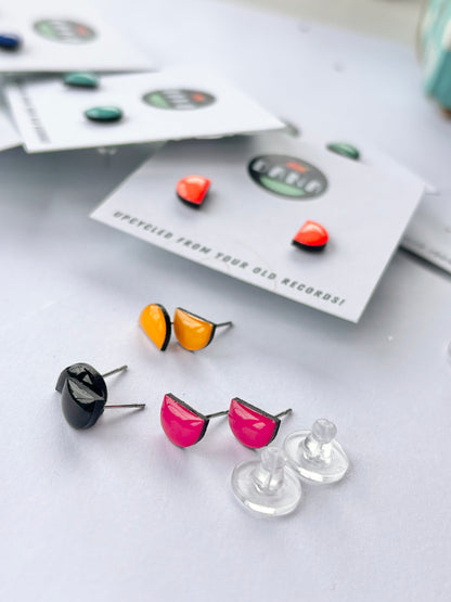 50% OFF half moon studs / 8 colours / limited availability