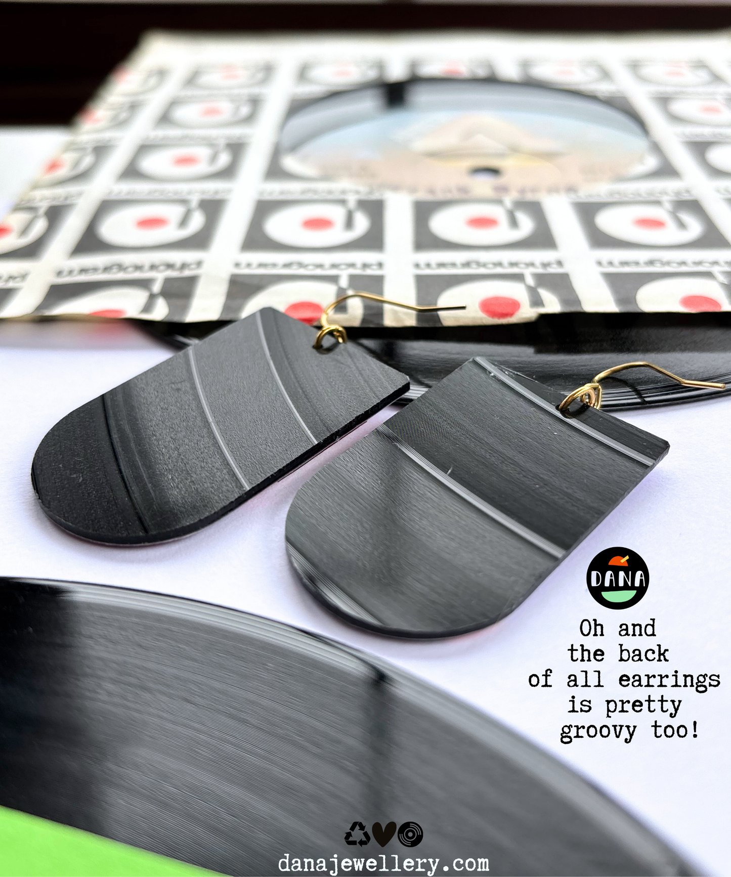 NINA in lime green, deep orange, plum, and copper