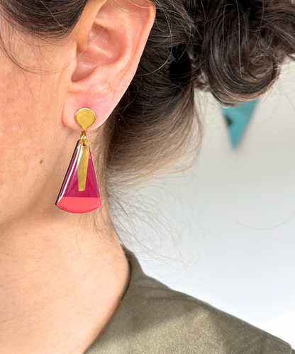 NARI | minimal upcycled chic with a touch of metallic | on standard open hooks OR disc posts