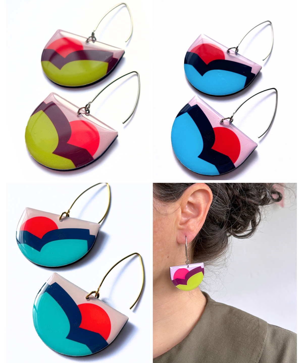 SUZY | colourful contemporary statement earrings | pick your favourite