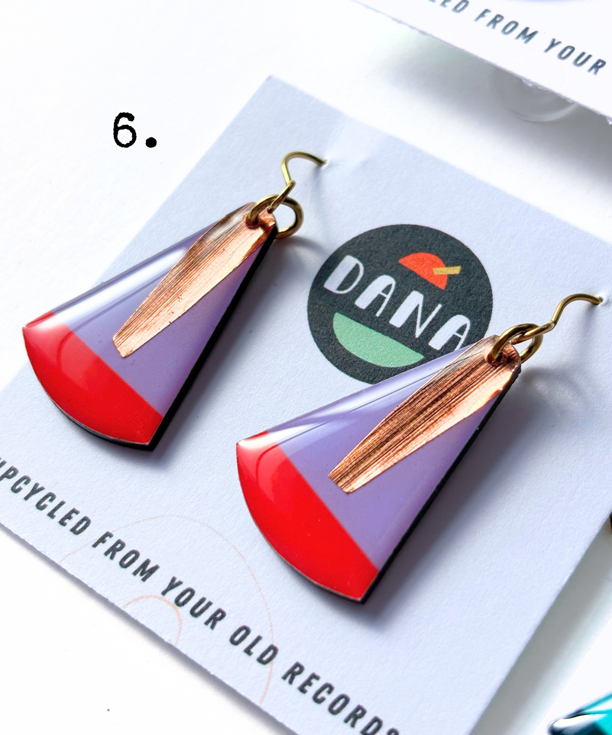 NARI | minimal upcycled chic with a touch of metallic | on standard open hooks OR disc posts