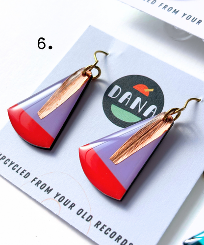 NARI | minimal upcycled chic with a touch of metallic | on standard open hooks OR disc posts