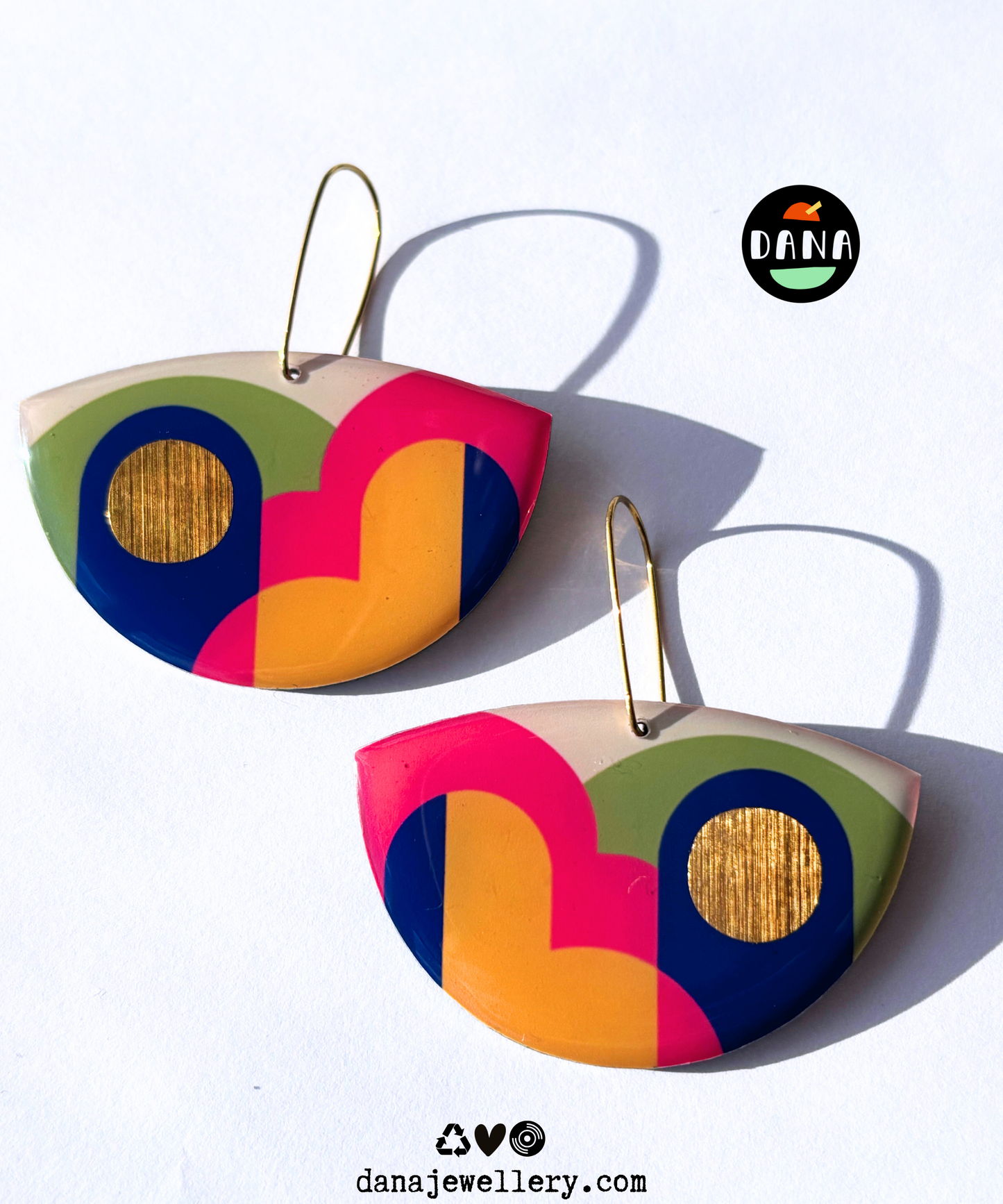 LOLA confetti / colourful statement art earrings / Irish design / funky earrings