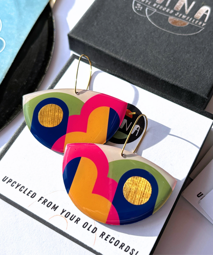 LOLA confetti / colourful statement art earrings / Irish design / funky earrings