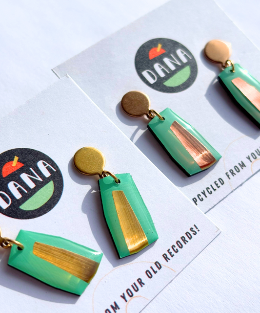 ELLA in minty green with gold or copper accent