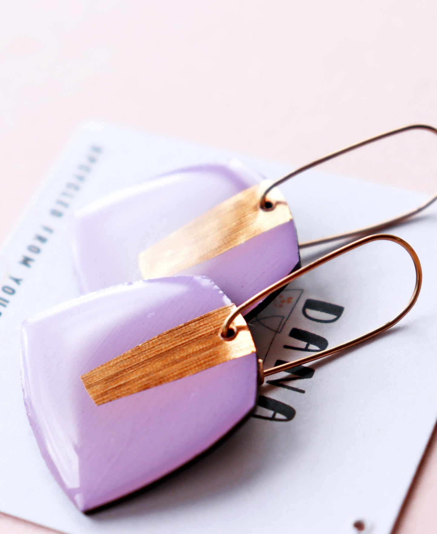 40% OFF BETTY no.2 in lilac & copper / vinyl record earrings