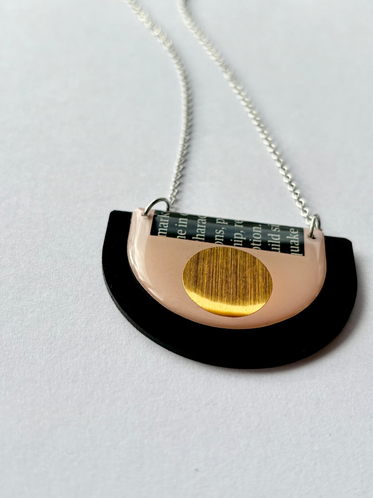 40% OFF / contemporary upcycled vinyl record necklace / Irish jewellery design