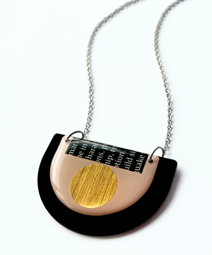 40% OFF / contemporary upcycled vinyl record necklace / Irish jewellery design