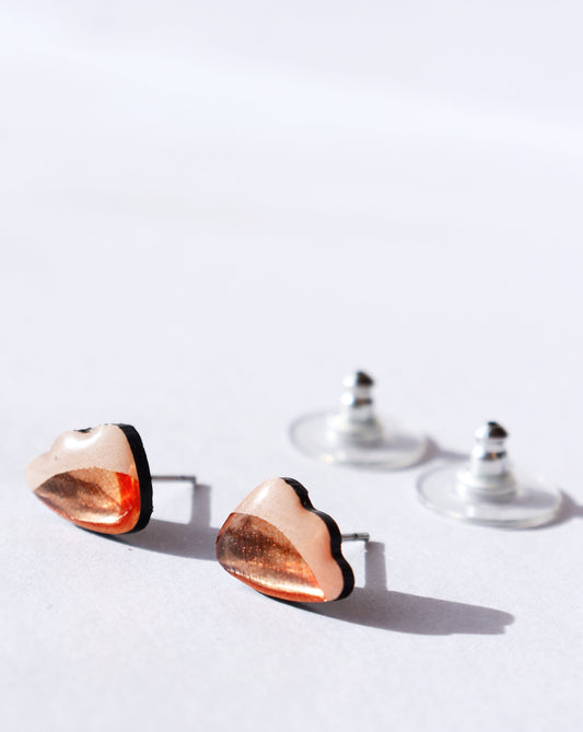 50% OFF Froufrou studs in warm pink and lush copper