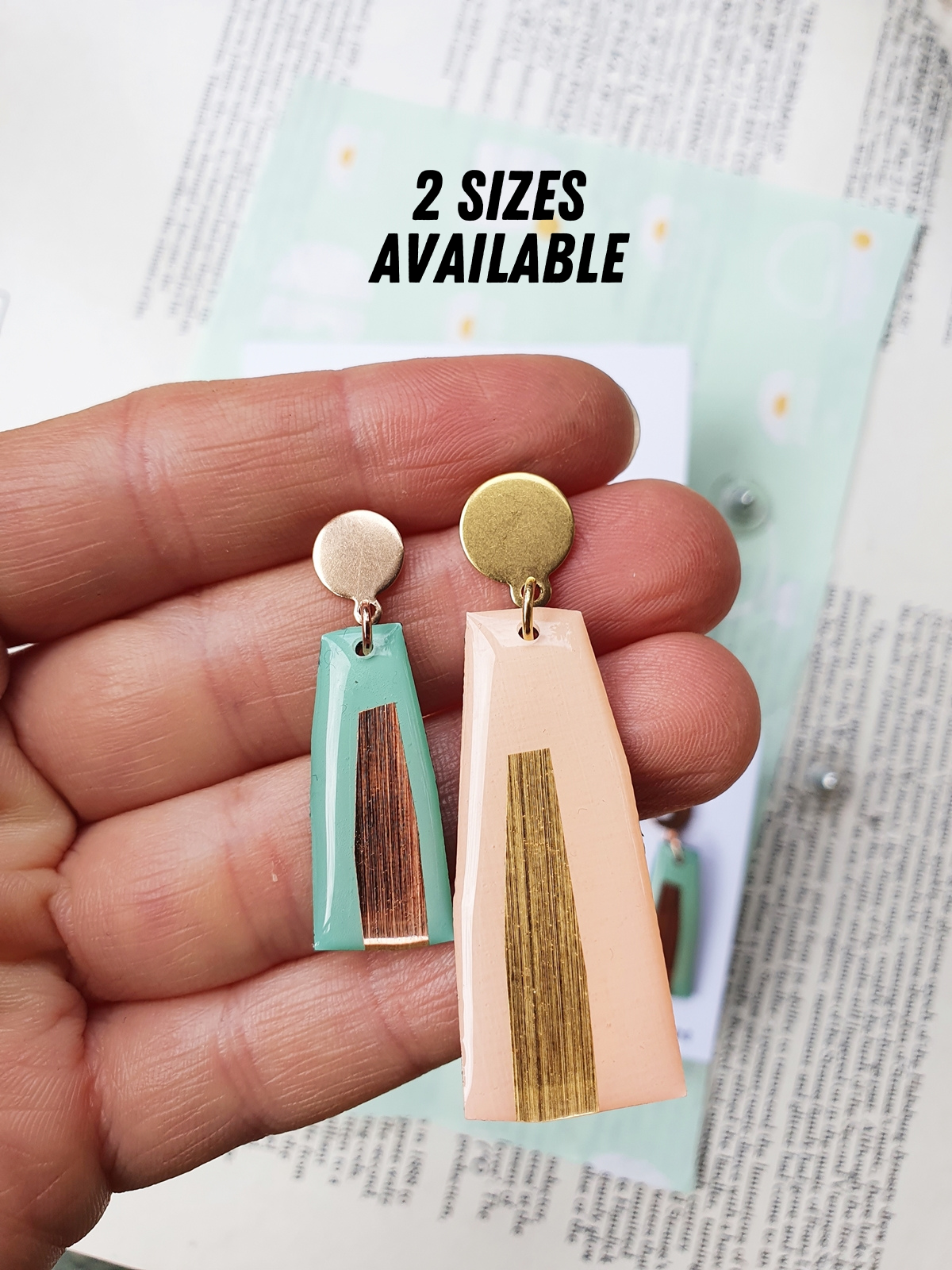 ELLA earrings in GOLD or COPPER / 2 sizes