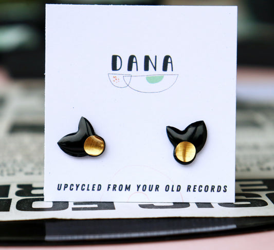 50% OFF | flor studs TWO PAIRS LEFT in black and gold
