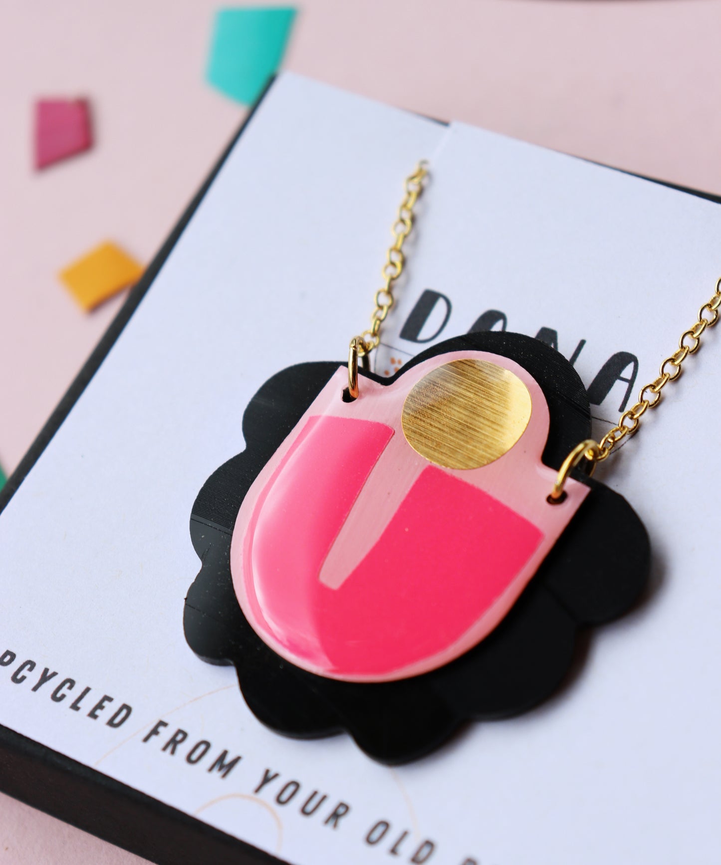 30% OFF FROUFROU necklace in hot pink, gold and black / two left