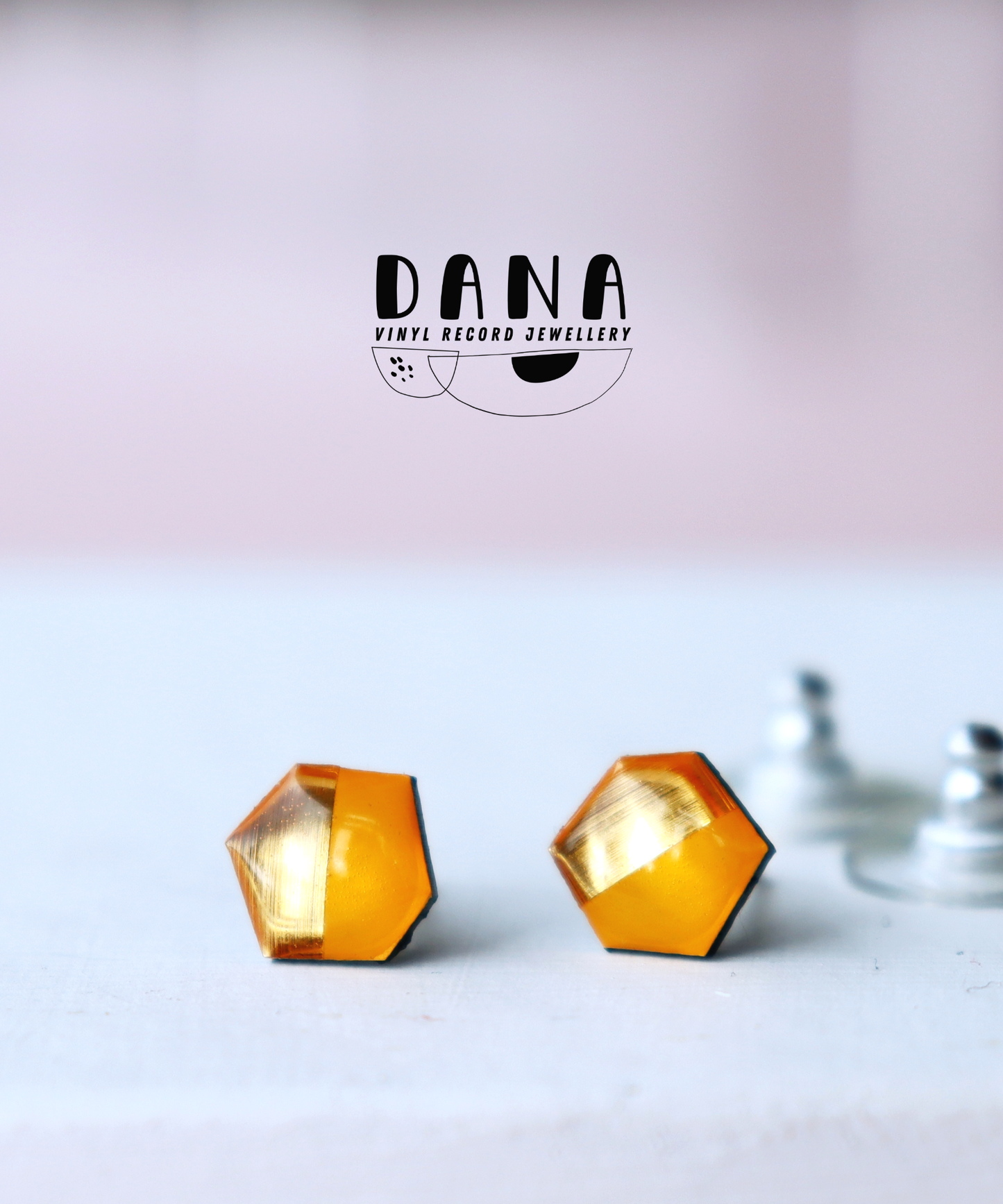 mustardy yellow and lush gold nugget studs