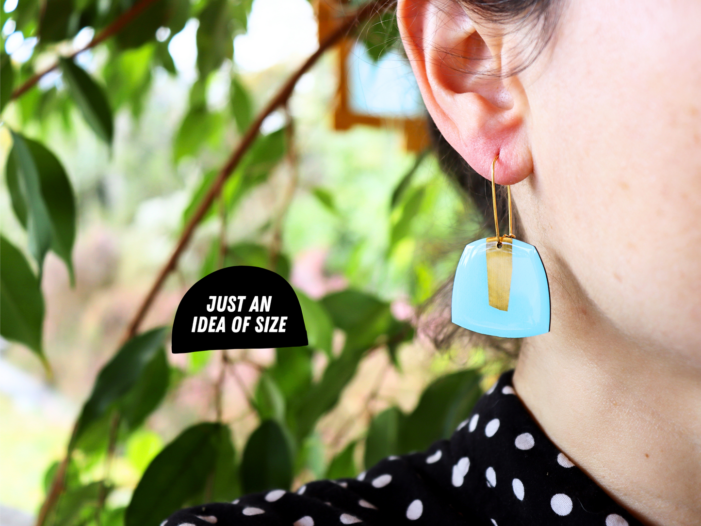 50% OFF BETTY no.2 in yellow & gold / vinyl record earrings